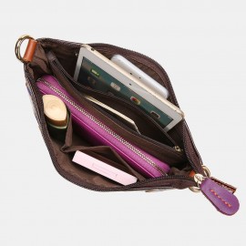 Women Genuine Leather Patchwork Multicolor Shoulder Bag Crossbody Bag