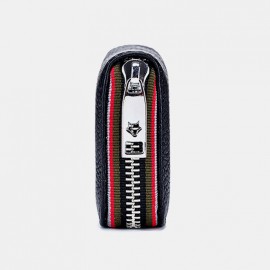 Women Genuine Leather RIFD Multifunctional 12 Card Slots Photo Card Money Clip Wallet Purse Coin Purse
