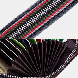 Women Genuine Leather RIFD Multifunctional 12 Card Slots Photo Card Money Clip Wallet Purse Coin Purse