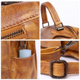 Women Genuine Leather Vintage Heart-shaped Handbag Shoulder Bag