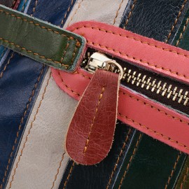 Women Genuine Leather Weave Handbag Crossbody Bag