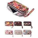 Women Lady Triple Zip Wallet Purse Long Handbag Clutch Bag Phone Case Card Key