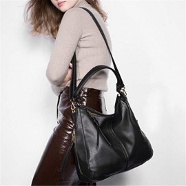 Women Large Capacity Handbag Tote Bag Tassel PU Leather Shoulder Bag