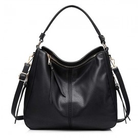 Women Large Capacity Handbag Tote Bag Tassel PU Leather Shoulder Bag