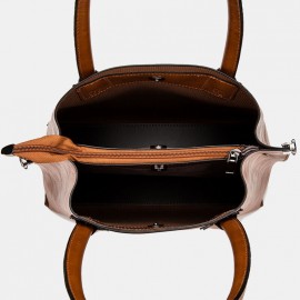 Women Large Capacity Oil Wax Handbag Crossbody Bag