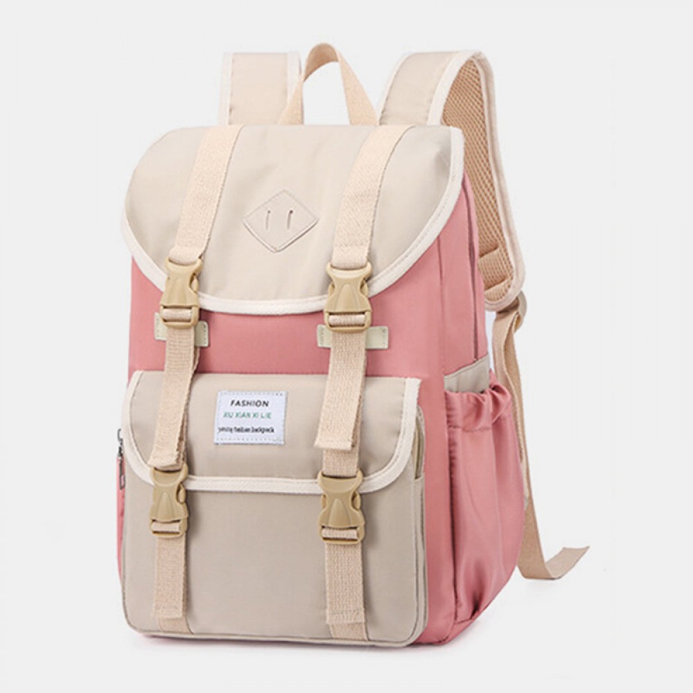 Women Large Capacity Patchwork Anti theft Waterproof 15.6 Inch Laptop Travel Bags Backpack