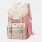 Women Large Capacity Patchwork Anti theft Waterproof 15.6 Inch Laptop Travel Bags Backpack