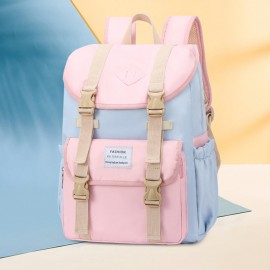 Women Large Capacity Patchwork Anti theft Waterproof 15.6 Inch Laptop Travel Bags Backpack