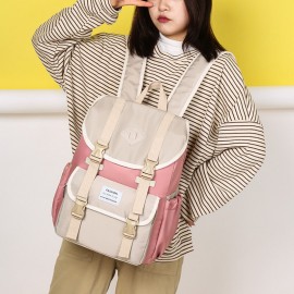 Women Large Capacity Patchwork Anti theft Waterproof 15.6 Inch Laptop Travel Bags Backpack