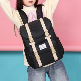 Women Large Capacity Patchwork Anti theft Waterproof 15.6 Inch Laptop Travel Bags Backpack