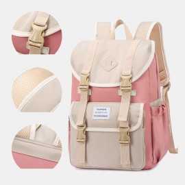 Women Large Capacity Patchwork Anti theft Waterproof 15.6 Inch Laptop Travel Bags Backpack