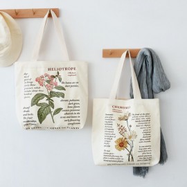 Women Large Capacity Printed Casual Canvas Tote Shoulder Bag