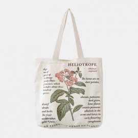 Women Large Capacity Printed Casual Canvas Tote Shoulder Bag