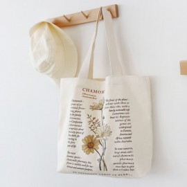 Women Large Capacity Printed Casual Canvas Tote Shoulder Bag