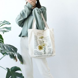 Women Large Capacity Printed Casual Canvas Tote Shoulder Bag