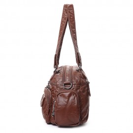 Women Multi-Pocket Casual Crossbody Bag Soild Shoulder Bag