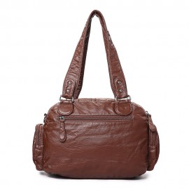 Women Multi-Pocket Casual Crossbody Bag Soild Shoulder Bag