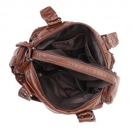 Women Multi-Pocket Casual Crossbody Bag Soild Shoulder Bag