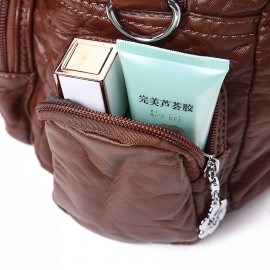 Women Multi-Pocket Casual Crossbody Bag Soild Shoulder Bag