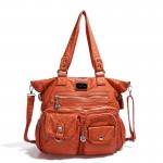 Women Multi-Pocket Casual Crossbody Bag Soild Tote Bag