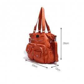 Women Multi-Pocket Casual Crossbody Bag Soild Tote Bag