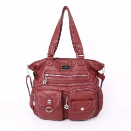 Women Multi-Pocket Casual Crossbody Bag Soild Tote Bag