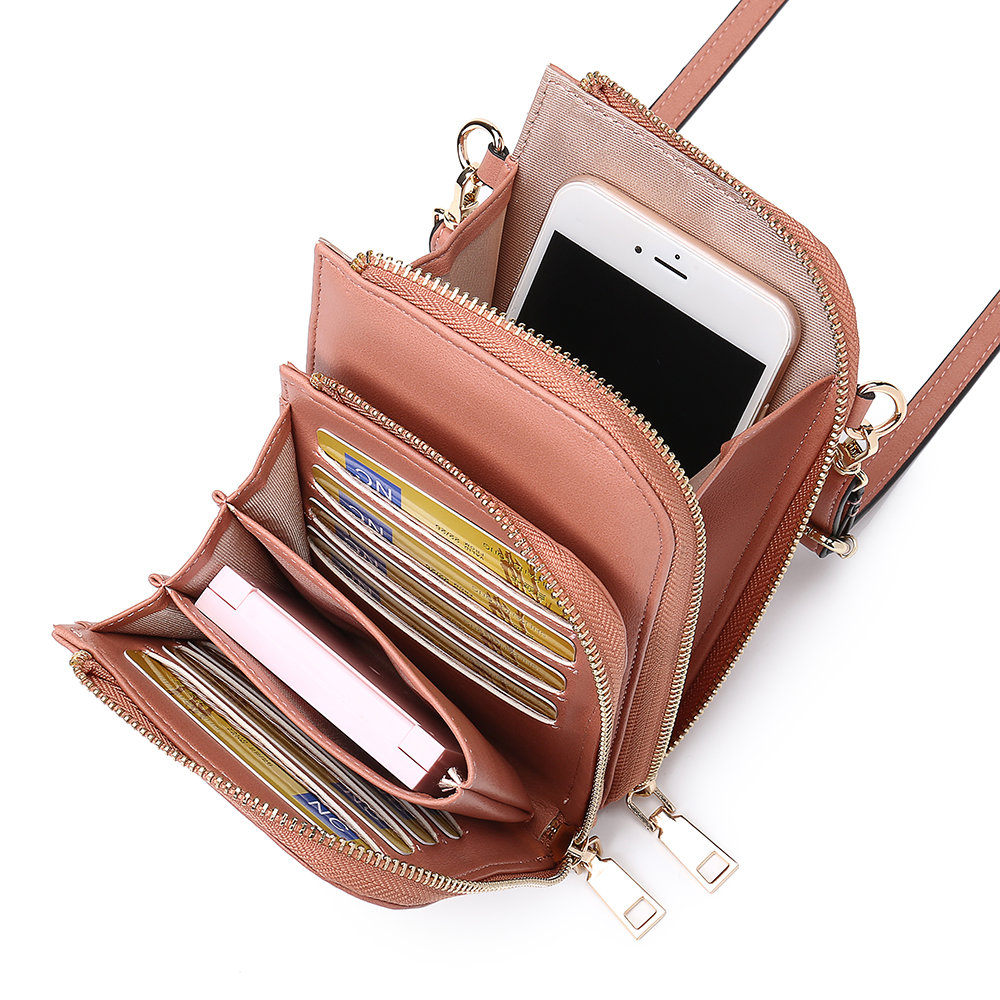 Women Multi-Slot Comestic Crossbody Bag Mini Phone Bag