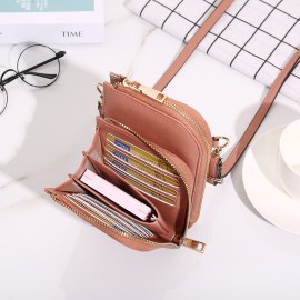 Women Multi-Slot Comestic Crossbody Bag Mini Phone Bag