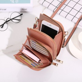Women Multi-Slot Comestic Crossbody Bag Mini Phone Bag