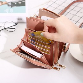 Women Multi-Slot Comestic Crossbody Bag Mini Phone Bag