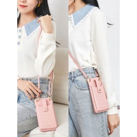Women Multi-card Slots Alligator Pattern Print 6.5 Inch Phone Bag Crossbody Bag