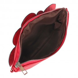 Women Multi-carry Casual Clutch Bag PU Leather Flower Crossbody Bag Shoulder Bag