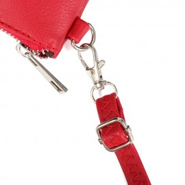 Women Multi-carry Casual Clutch Bag PU Leather Flower Crossbody Bag Shoulder Bag