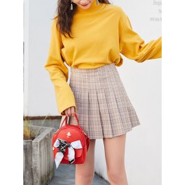Women Multi-carry Silk Scarf Bowknot Handbag Satchel Bag Crossbody Bag Backpack