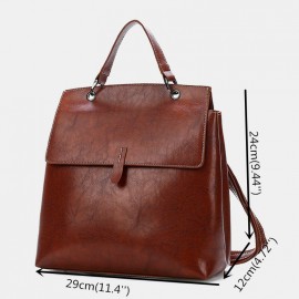 Women Multi-pocket Large Capacity Multi-carry Anti-theft Backpack Handbag Shoulder Bag