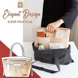 Women Multifunction Felt Cosmetic Bag Insert Organizer
