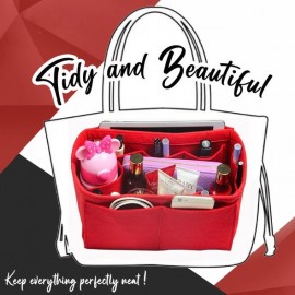 Women Multifunction Felt Cosmetic Bag Insert Organizer