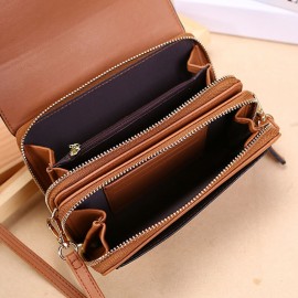 Women Multifunction Multi-Layers Card Case Crossbody Bag Phone Bag