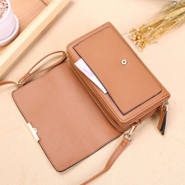 Women Multifunction Multi-Layers Card Case Crossbody Bag Phone Bag