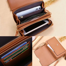 Women Multifunction Multi-Layers Card Case Crossbody Bag Phone Bag