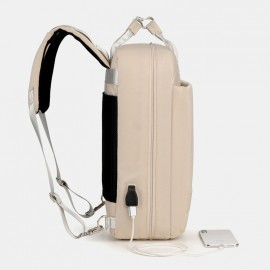 Women  Multifunction Waterproof Casual Patchwork Backpack