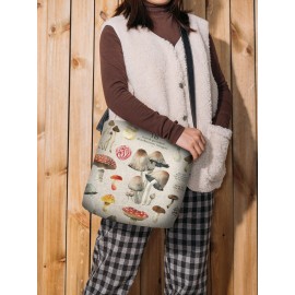Women Mushroom Pattern Print Crossbody Bag Shoulder Bag