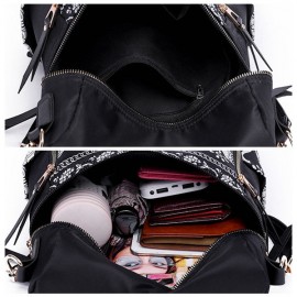 Women National Elephant Backpack PU Leather Shoulder Bag