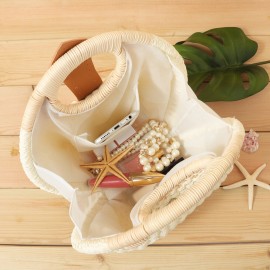 Women Nest Tote Handbag Summer Beach Bags Woman Straw Bags Women’s Handbag Rattan Bag