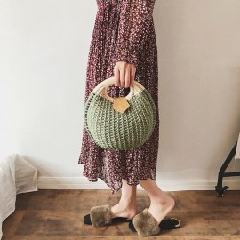 Women Nest Tote Handbag Summer Beach Bags Woman Straw Bags Women’s Handbag Rattan Bag