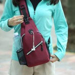 Women Newest Crossbody Bag Solid With Earphone Hole Chest Bag Shoulder Bag