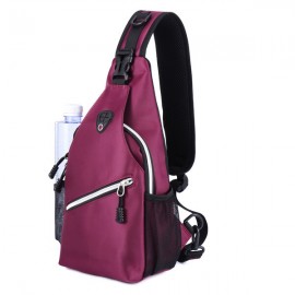 Women Newest Crossbody Bag Solid With Earphone Hole Chest Bag Shoulder Bag