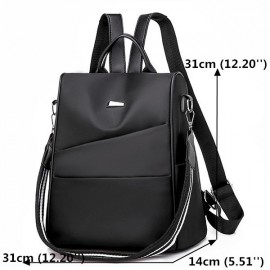 Women Nylon Anti theft Water-resistant Large Capacity Backpack Casual Shoulder Bag