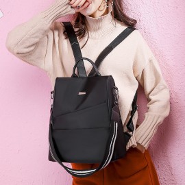 Women Nylon Anti theft Water-resistant Large Capacity Backpack Casual Shoulder Bag