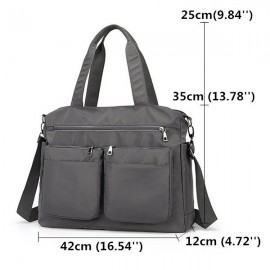 Women Nylon Large Capacity Handbag Multi-pocket Crossbody Bag